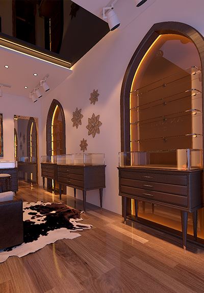 Thiết kế showroom room đá phong thủy An Thiên