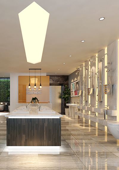Thiết kế nội thất showroom thiết bị vệ sinh