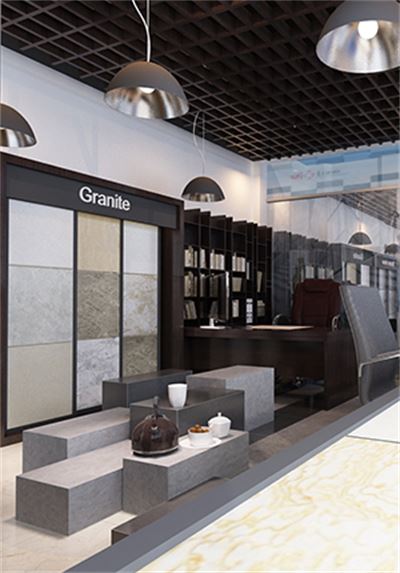 Thiết kế nội thất showroom đá