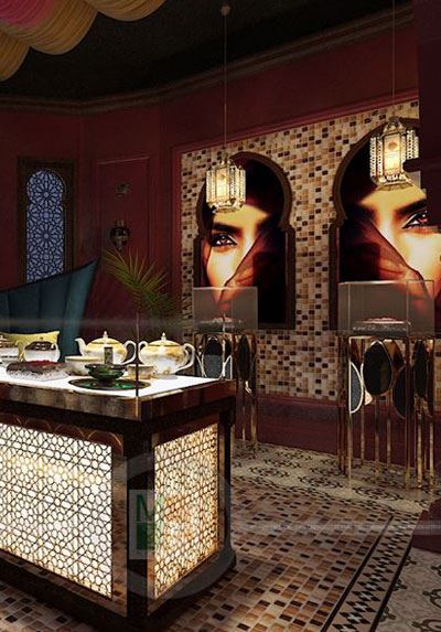 Thiết kế nội thất showroom Saffron làm đẹp từ Iran