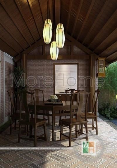 Thiết kế nội thất nhà hàng phong cách gỗ việt